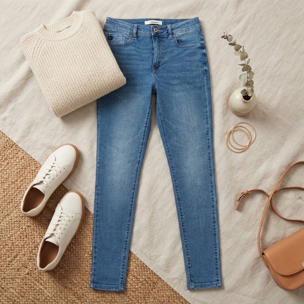 KanCan High Rise Skinny Jeans Medium Wash Blue KC11235CHM Size 7/27